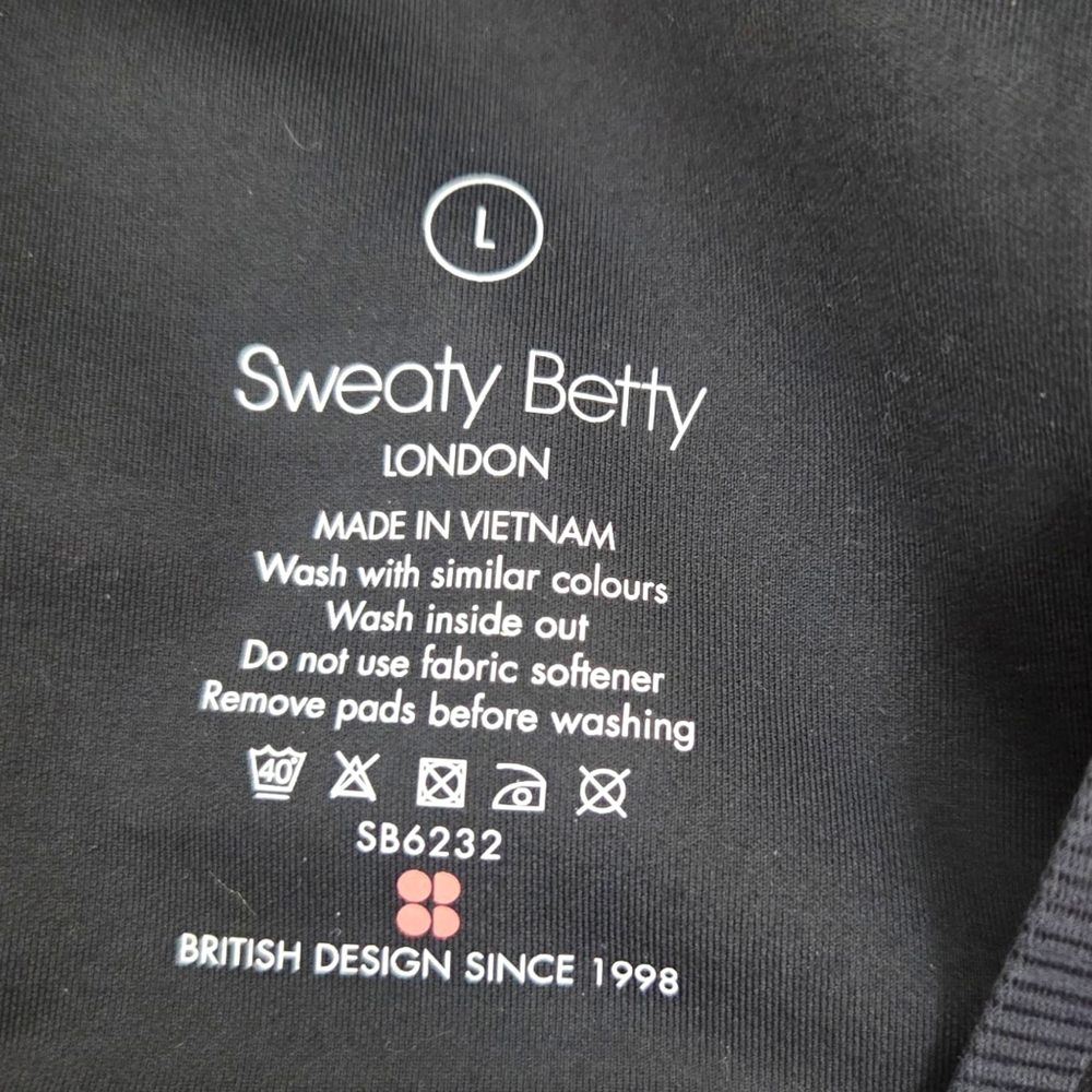 Sweaty Betty Sports Bra Super Sculpt Stream Training Bra NEW Womens Large Gray - Picture 9 of 9